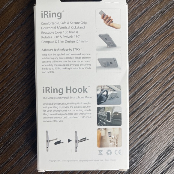 NEW in Box iRing Hook Universal Cell Phone Grip Mount Stand - Picture 2 of 2
